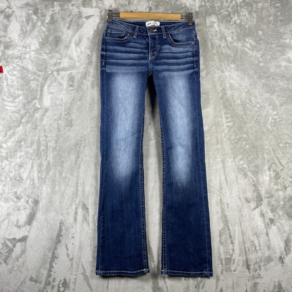 BKE Stella Jeans Womens 27x31.5 Blue Slim Fit Low Rise Bootcut Denim